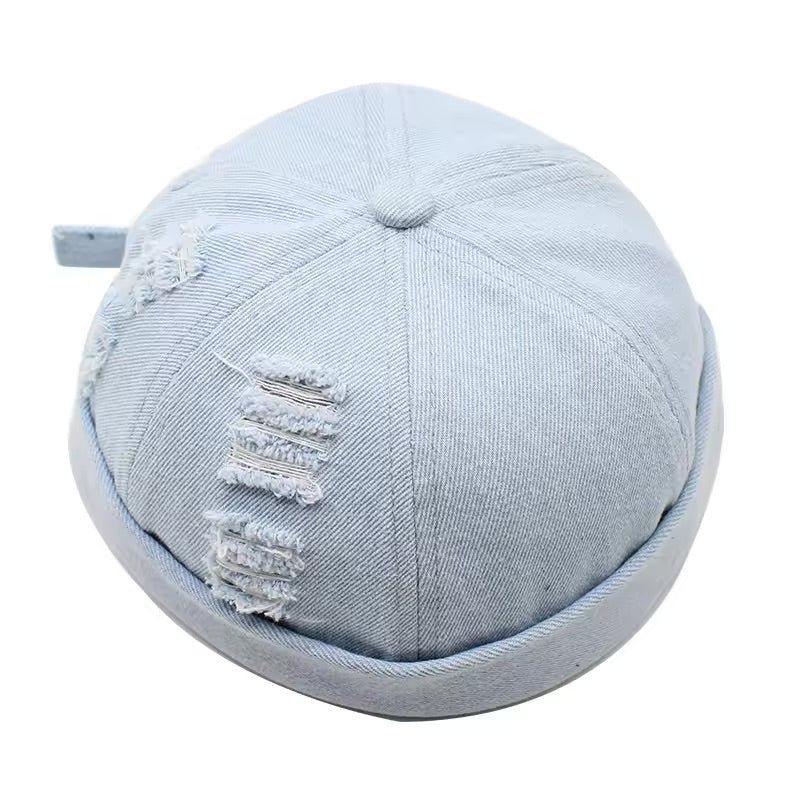 Brimless Denim Cap